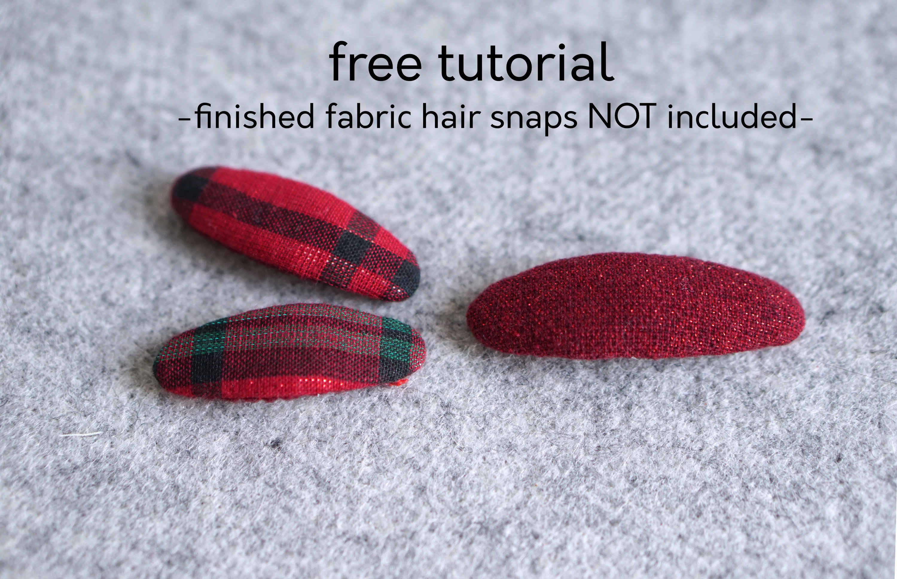 Hair Snap Clips Set With Free Sewing Tutorials for Fabric Hair Etsy