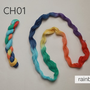 rainbow sashiko thread