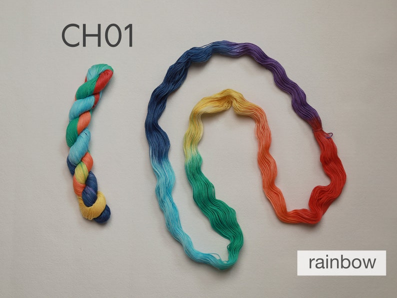 rainbow sashiko thread