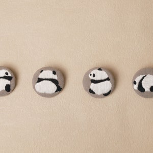 DIY Embroidery Kit for Panda Brooches A set of 4 image 8