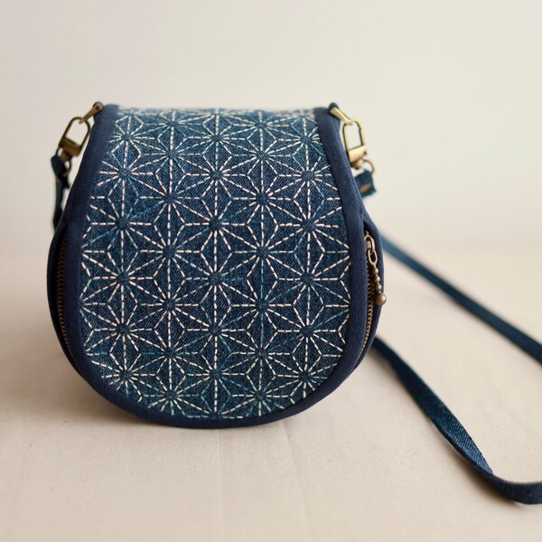 PDF Sewing Pattern and tutorial for Marcie Saddle Bag | Cute Round cube Crossbody or Wristlet Pouch - in 3 Sizes