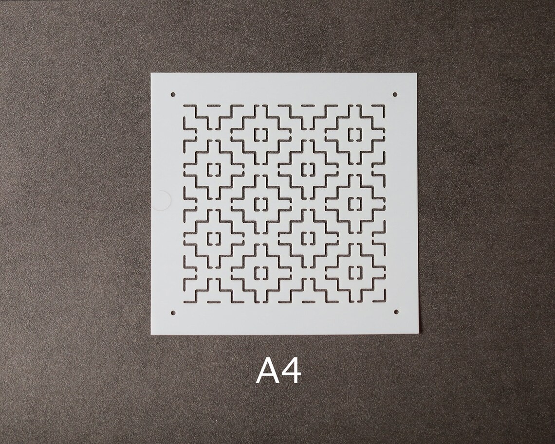 30 Pochoirs Sashiko Motifs Géométriques - Plastique Durable 13x13cm - Idéal Broderie, Quilt, Couture DIY - 13