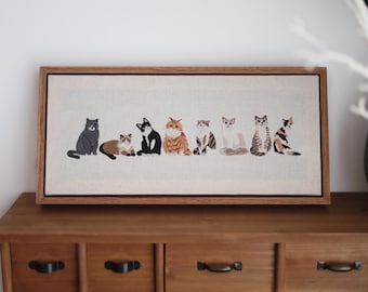 Kitty Club Embroidery DIY Craft Kits | Gift for Animal and Cat Lovers