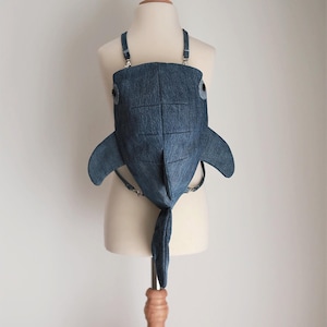 Walhai Tasche Digitales PDF Schnittmuster für Rucksack oder Crossbody für Erwachsenen und Kind