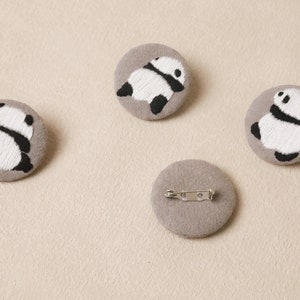 DIY Embroidery Kit for Panda Brooches A set of 4 image 9