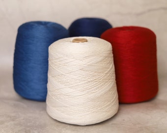 Vente en gros de fil Sashiko de 1 kg sur 5 000 mètres (5 500 yards) - Fil de coton à fibres longues d'épaisseur standard 6 plis dans des cônes extra larges (#1-14)