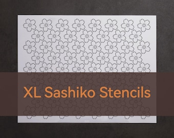 Sashiko Schabloner XL: Broderi- och Quiltmallar