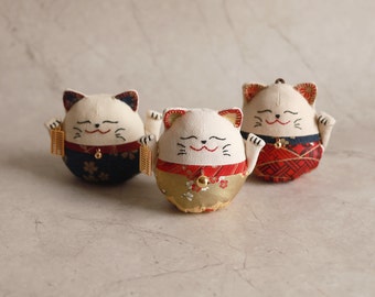 DIY Fortune Cat Craft Kit: Embroidery Sewing Project