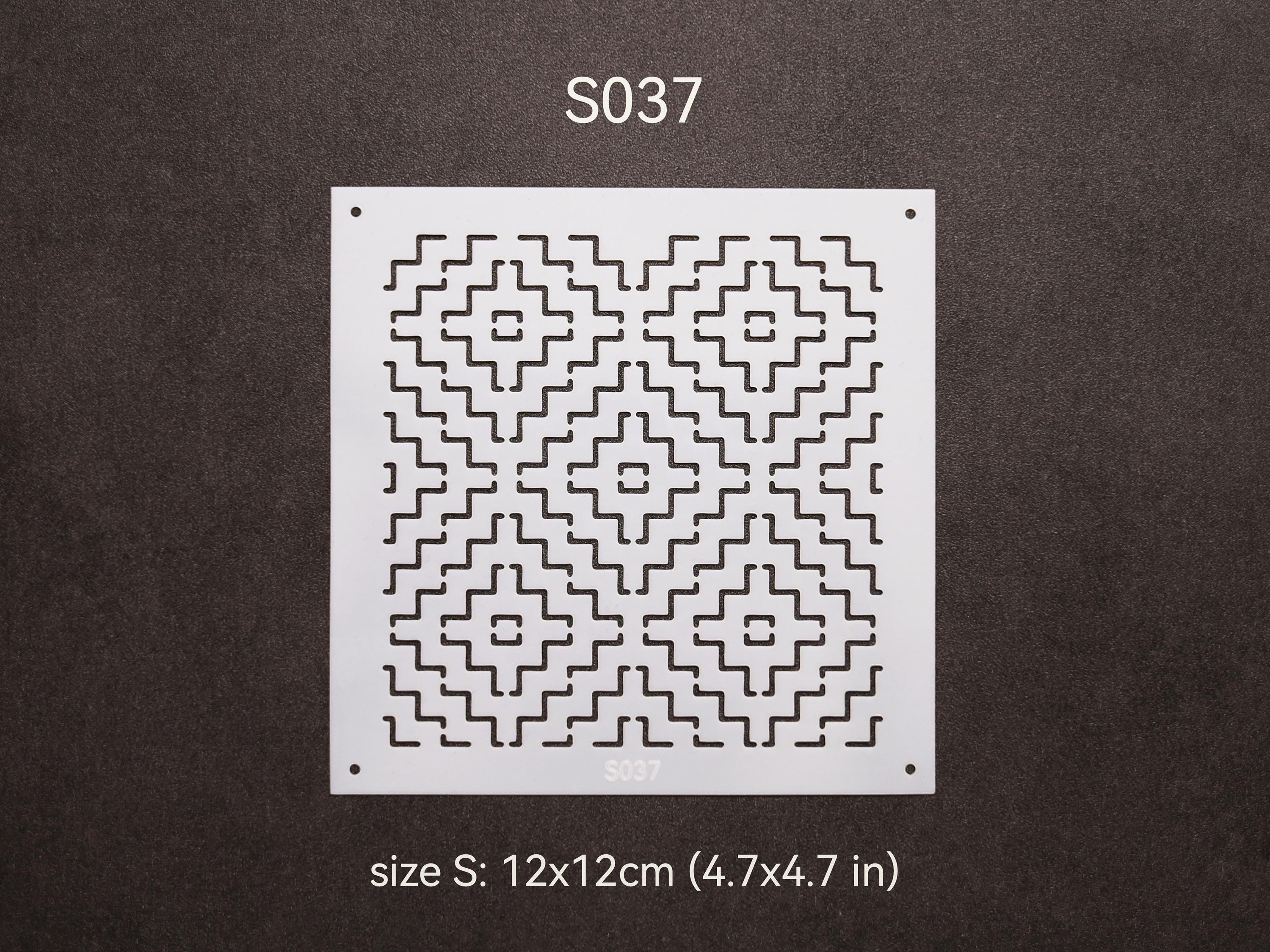 Plantillas Acrílicas Para Bordado Sashiko - 4 Piezas Con Diseño Hexagonal De Copo De Nieve