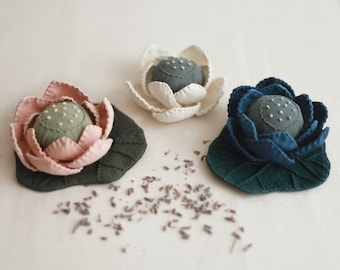 DIY Lotus Pincushion Kit: Sewing & Embroidery Project
