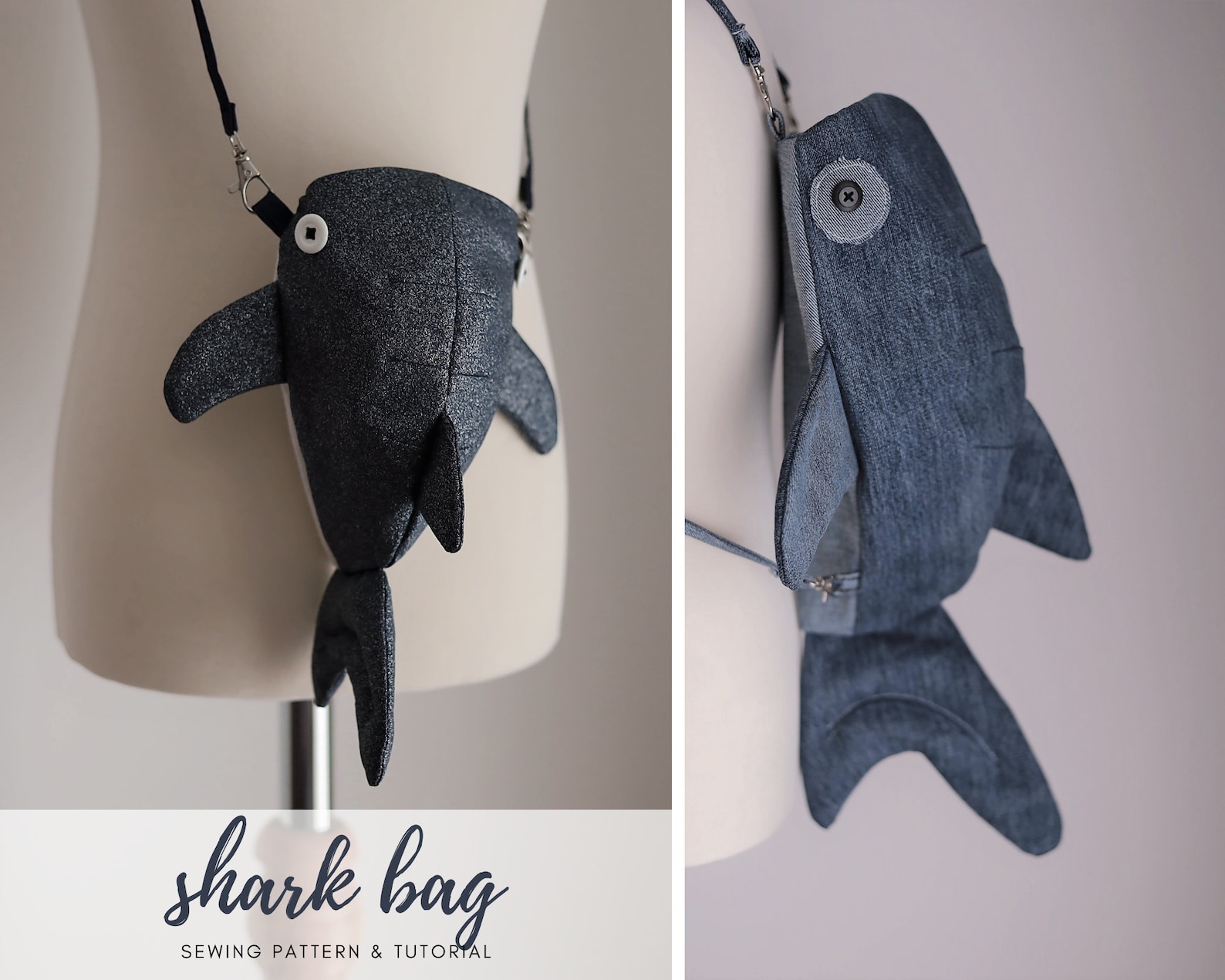Whale Shark Bag Digital PDF Sewing Pattern for Backpack or Etsy