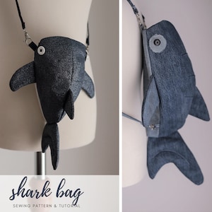 Whale shark bag Digital PDF sewing pattern for backpack or crossbody for adult and child