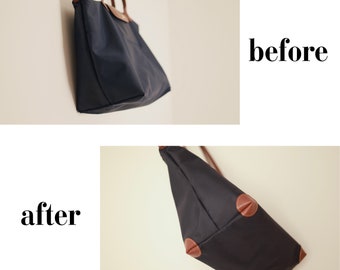 Kit de réparation DIY pour coin de sac en cuir écussons en cuir véritable