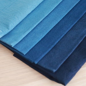 Indigo Plant-Dyed Cotton Fabric: Sashiko Quilting Material