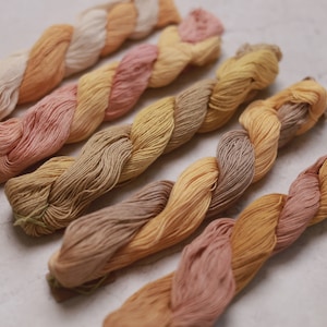 Natural Plant Dyed Sashiko Thread | Embroidery Floss - Variegated Limited Edition 18-22