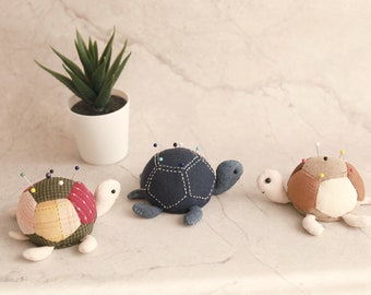 Turtle Pincushion PDF Sewing Pattern and Tutorial - Scrap Buster Project