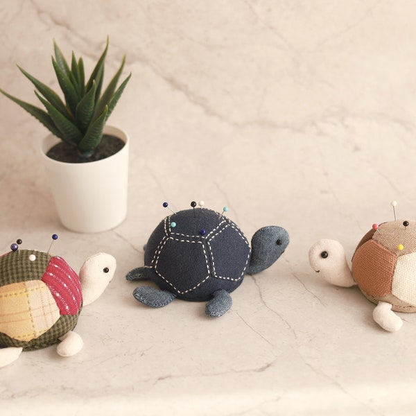 Turtle Pincushion PDF Sewing Pattern and Tutorial - Scrap Buster Project