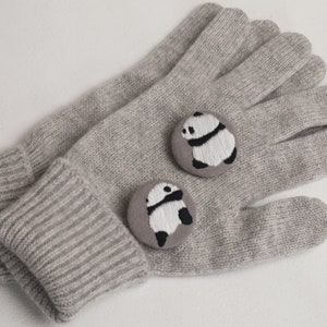 DIY Embroidery Kit for Panda Brooches A set of 4 image 3