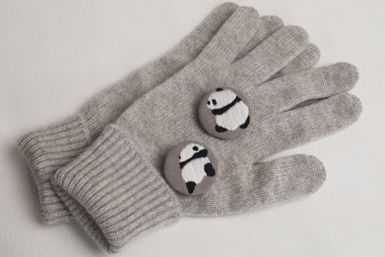 DIY Embroidery Kit for Panda Brooches A set of 4 image 3