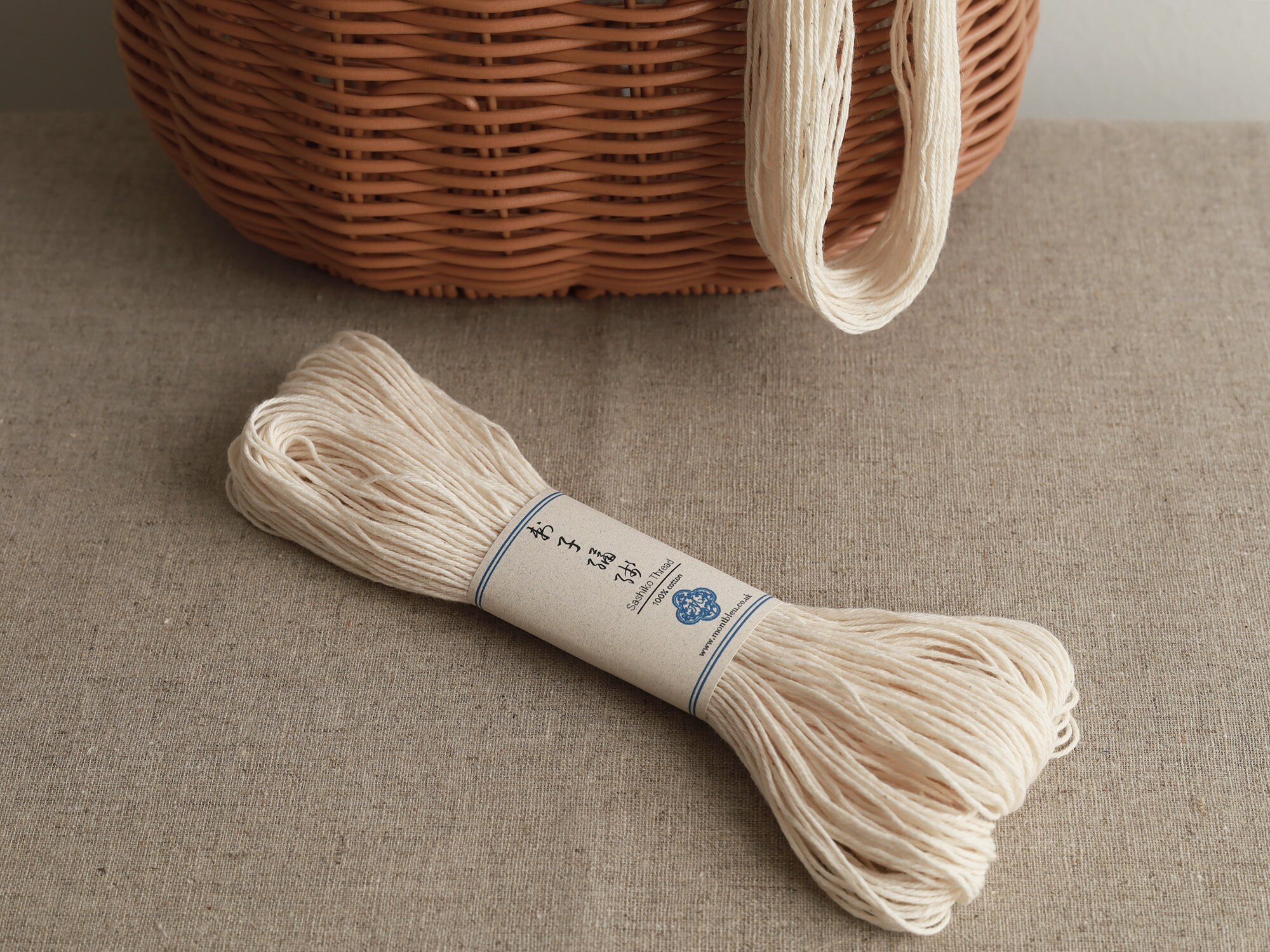 100m Indigo Natural Plant Dyed Sashiko Thread – Thin Cotton Embroidery Floss