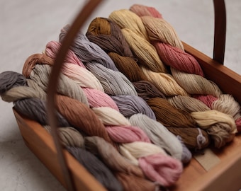 Fil sashiko teint végétal naturel | Fil à broder - Édition limitée panachée 1-11