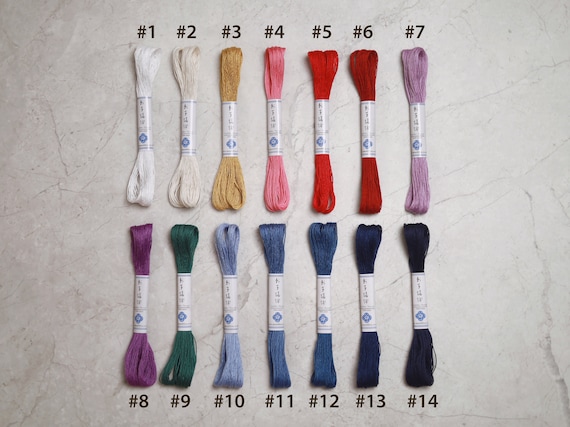 Sashiko Embroidery Thread: 6-ply Long Staple Cotton, Visible