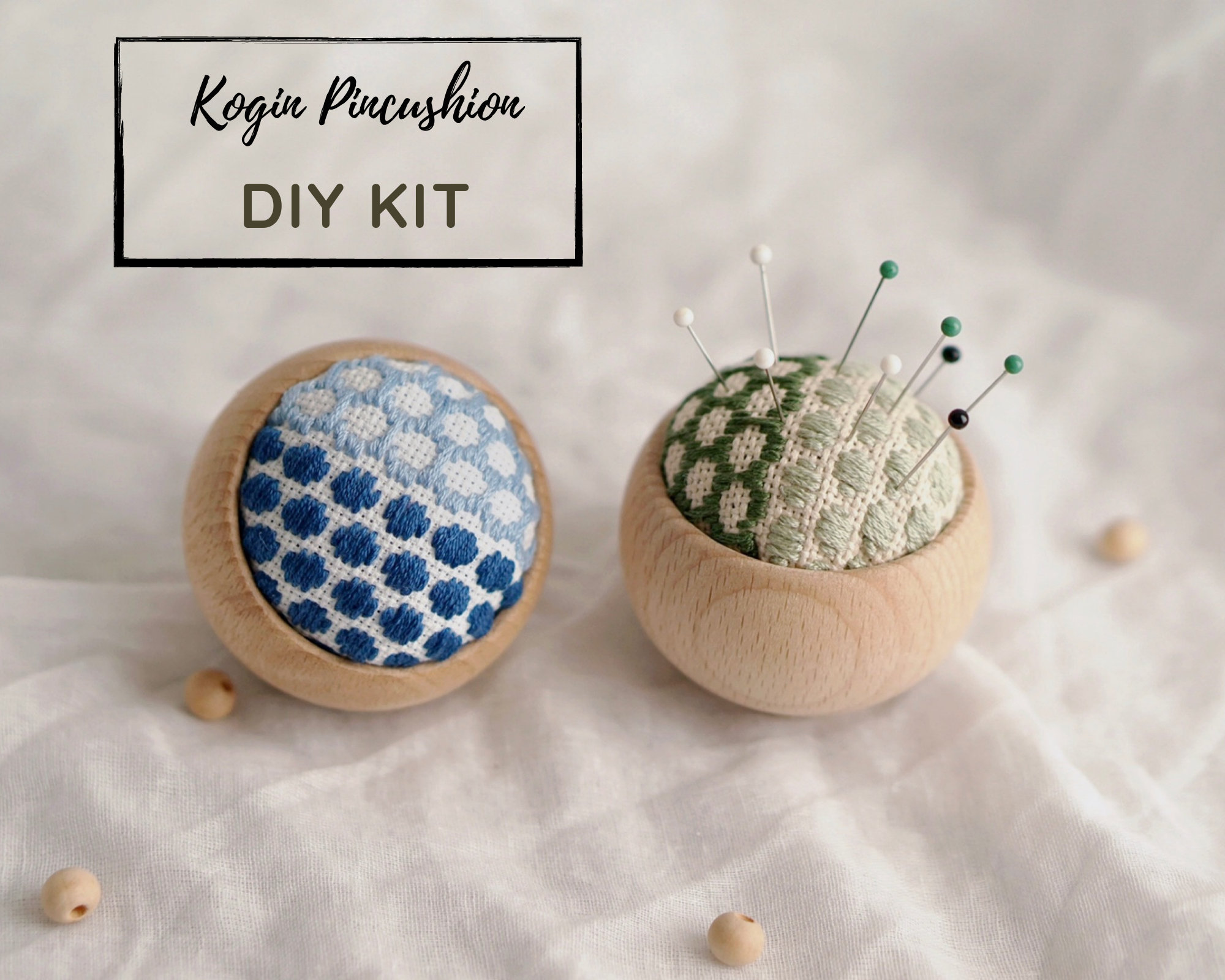 Kogin Sashiko Pincushion Japanese Embroidery DIY Kit With Etsy UK