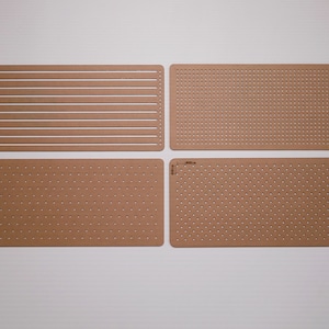 Sashiko Acryl Schablone: Stickerei Quilt Vorlage - Parallele Linien & gekreuzte Punkte