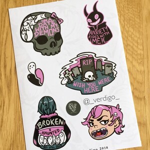 My demons a6 sticker sheet