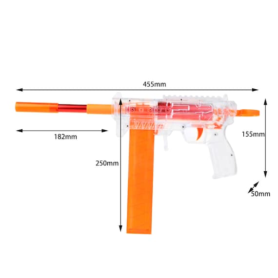 WORKER Phoenix 2.0 Blaster , Automatic Short Dart Full Mod Set for Nerf Orange