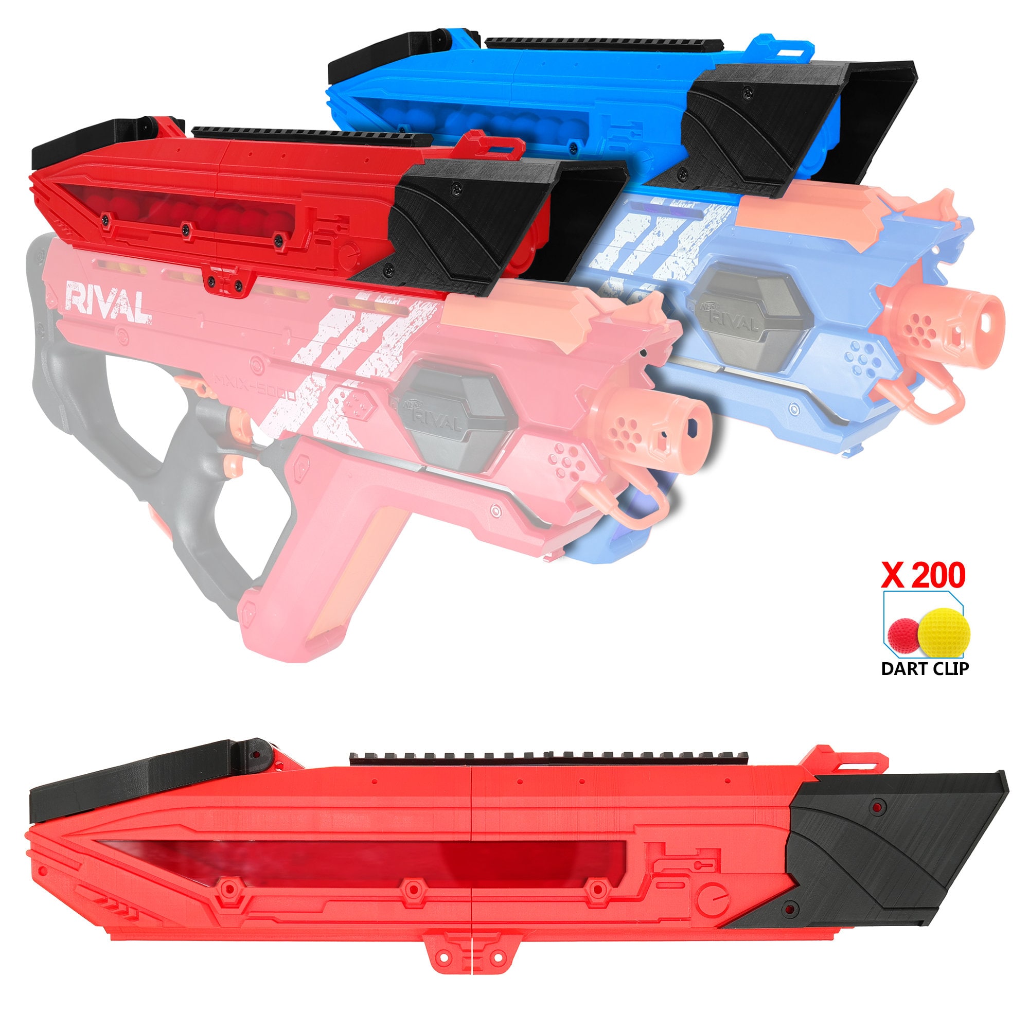 STL file Simple Nerf Gun for Rival Ammunition 🔫・3D printable model to  download・Cults