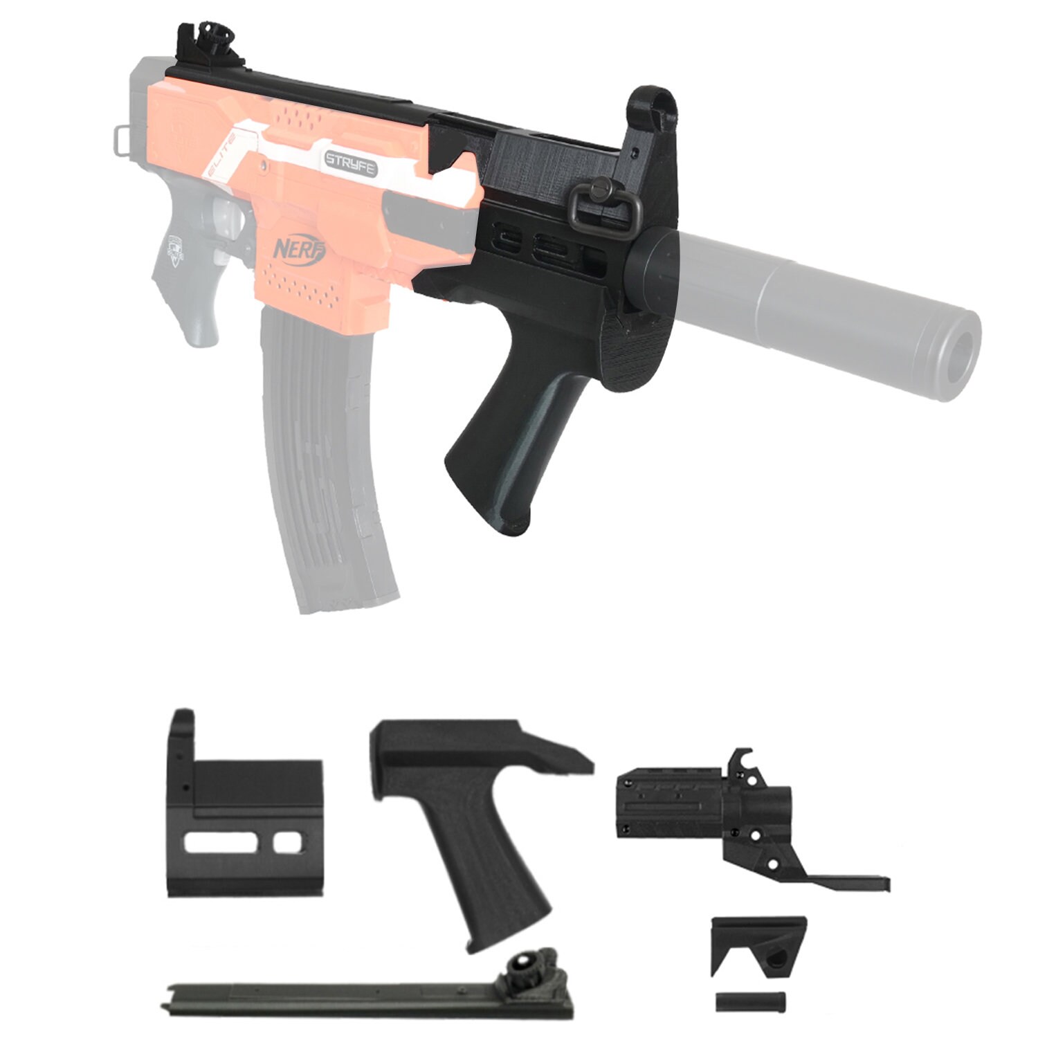 Worker MOD F10555 JSSAP SMG 3D Printing Imitation Kit for Nerf STRYFE Modify Toy 