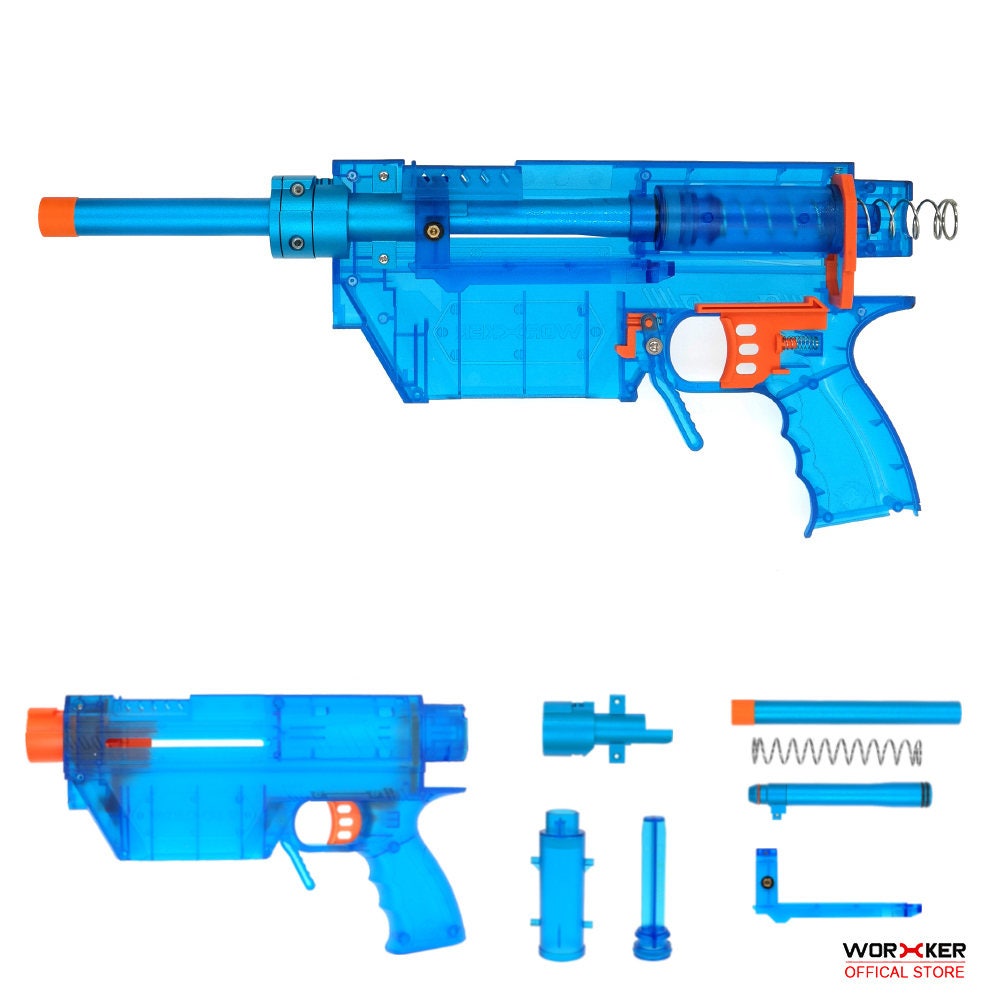 WORKER Phoenix 2.0 Blaster , Automatic Short Dart Full Mod Set for Nerf  Orange