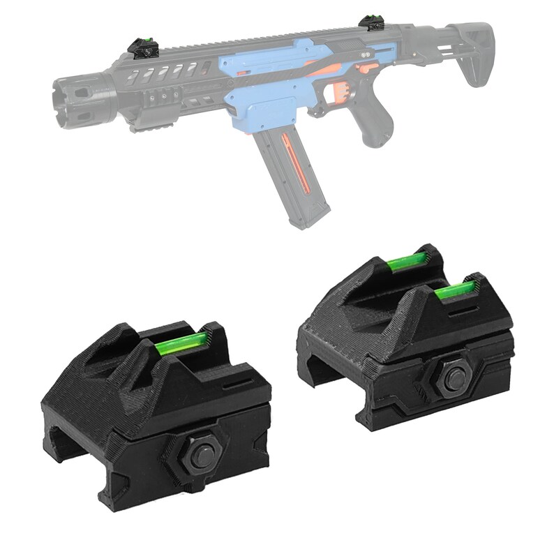 AKBM 3D Print Fiber Optic Dot Sight Picatinny Rail Set for Etsy