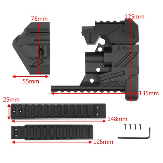 Maliang 3D Strike 1 Carbine Imitation Kit Black 3D Printing for Nerf STRYFE  Modify Toy 