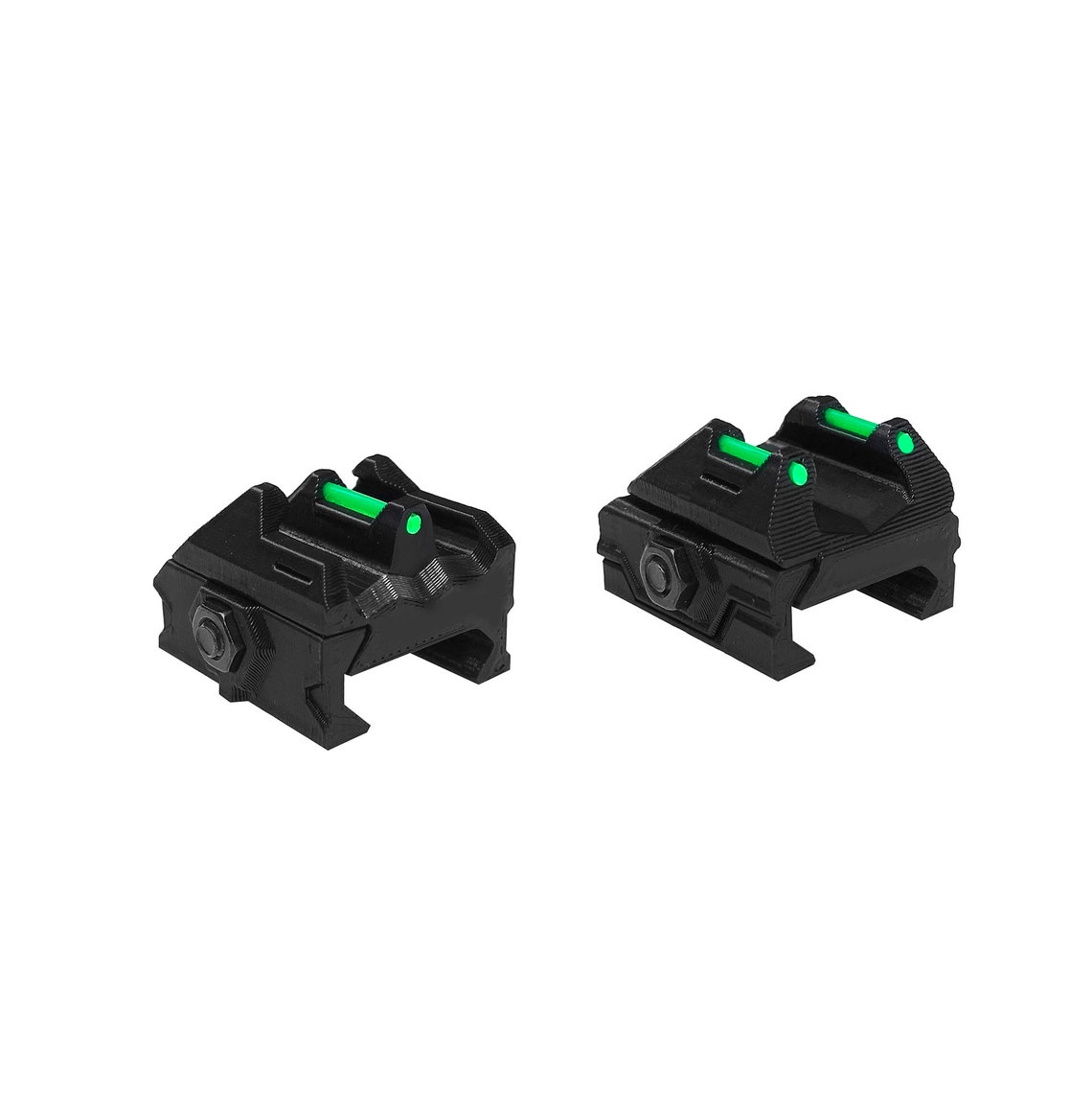 AKBM 3D Print Fiber Optic Dot Sight Picatinny Rail Set for Etsy