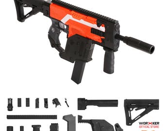 Worker MOD Kriss Vector Imitation Kit Black Combo for Nerf Stryfe Modify Toy