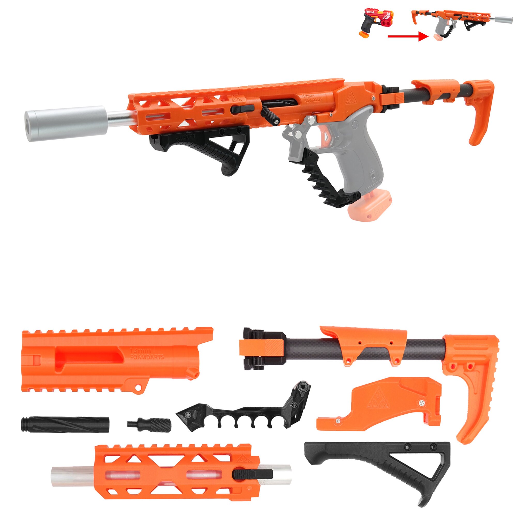 SNIPER Complete Nerf N -Strike Longstrike CS-6 Rifle ELITE Gun