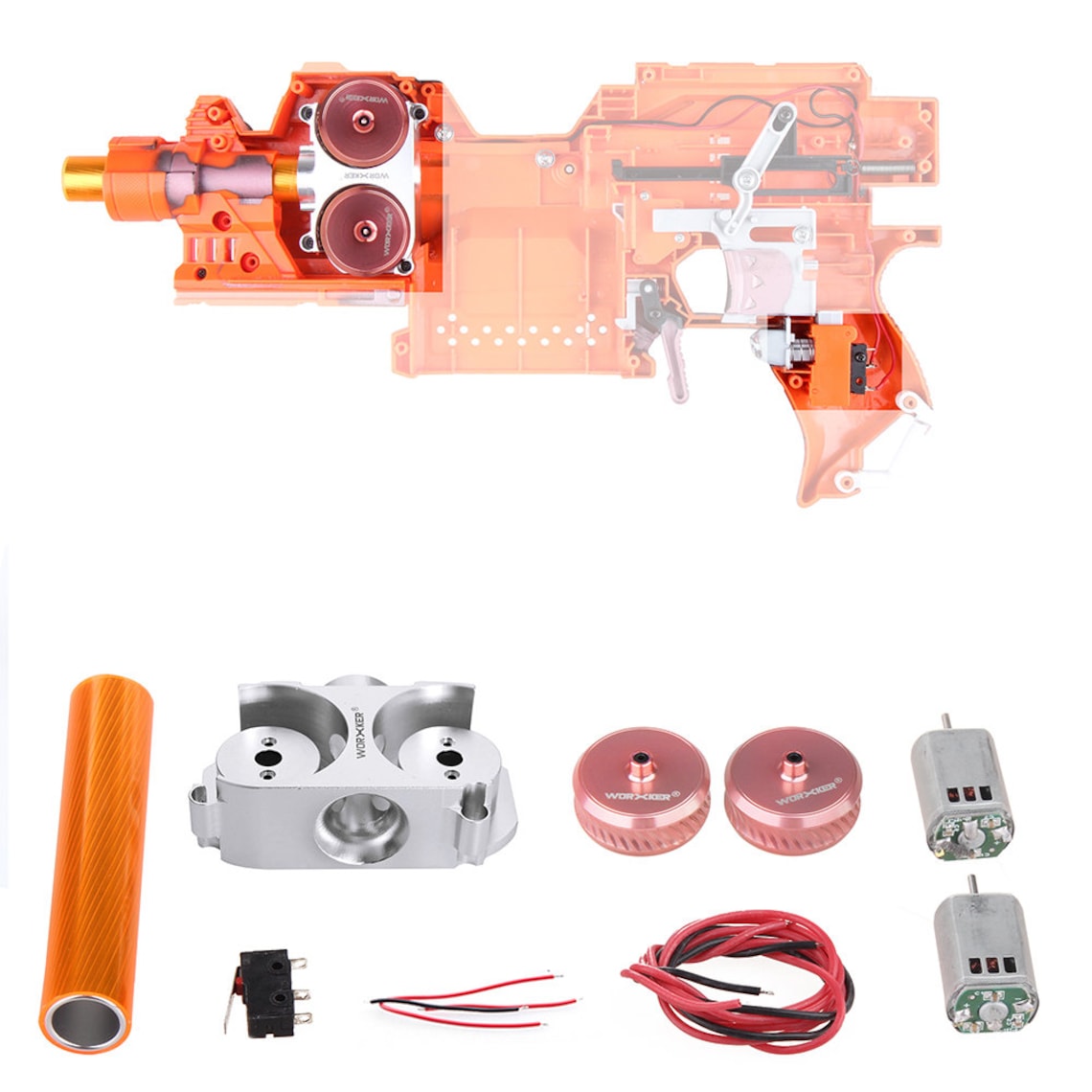 Worker MOD Motor Metal Flywheel Cage Upgrade Kit for Nerf Etsy Australia