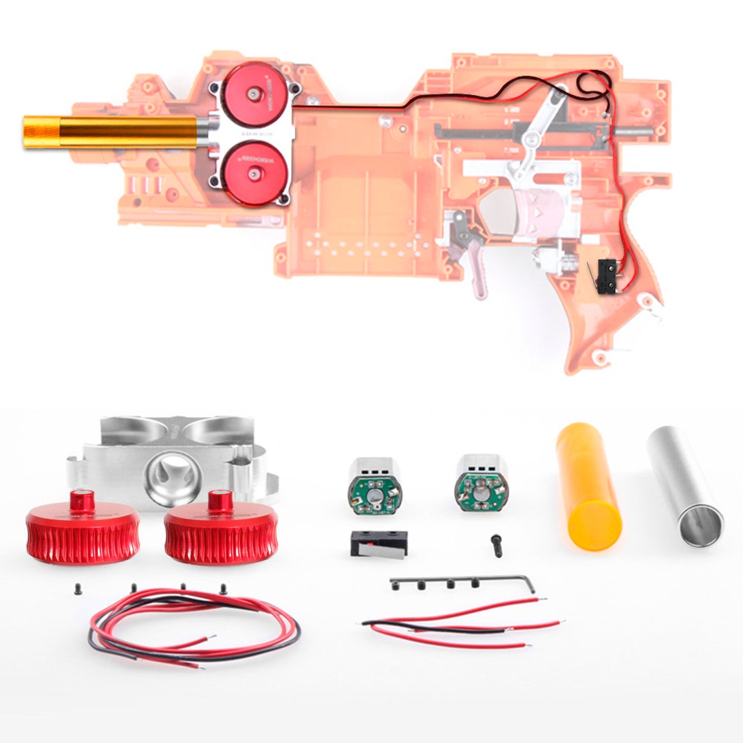Worker MOD Motor Metal Flywheel Cage Upgrade Kit for Nerf Stryfe