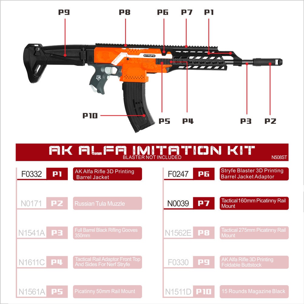 MRS-15A Modular Sniper Rifle Nerf Rapidstrike Blaster Kit -  New Zealand