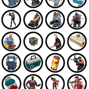 Team Fortress 2 Cupcake Toppers