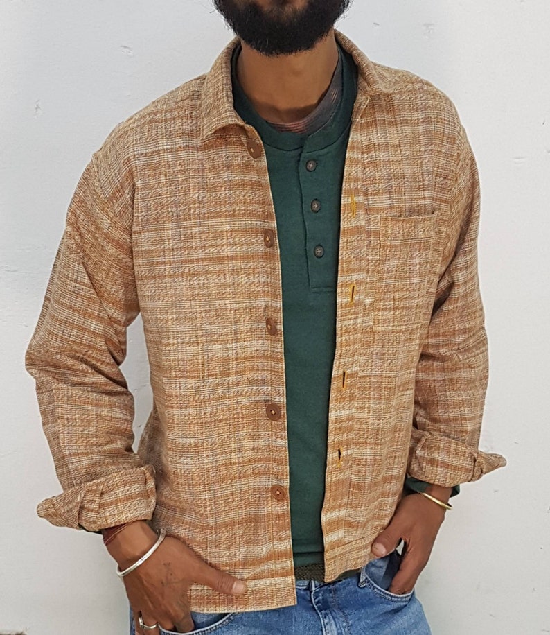 Men's khadi cotton Over shirt Etsy