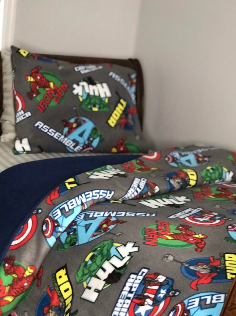 Avengers Fleece Duvet Set Grey Marvel Children Image 0
