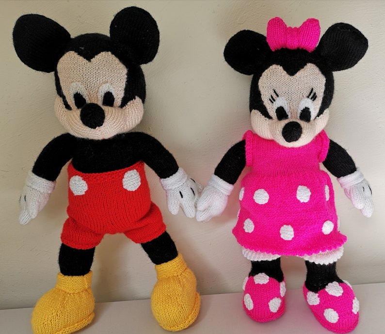 Mickey and Minnie Mouse Knitting Pattern Etsy
