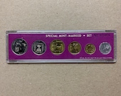 Israel 1972 Special Government Numbered Mint Set 6 Coin Coins Lira Agorot Agora, World Coins. Israeli Memorabilia Coina