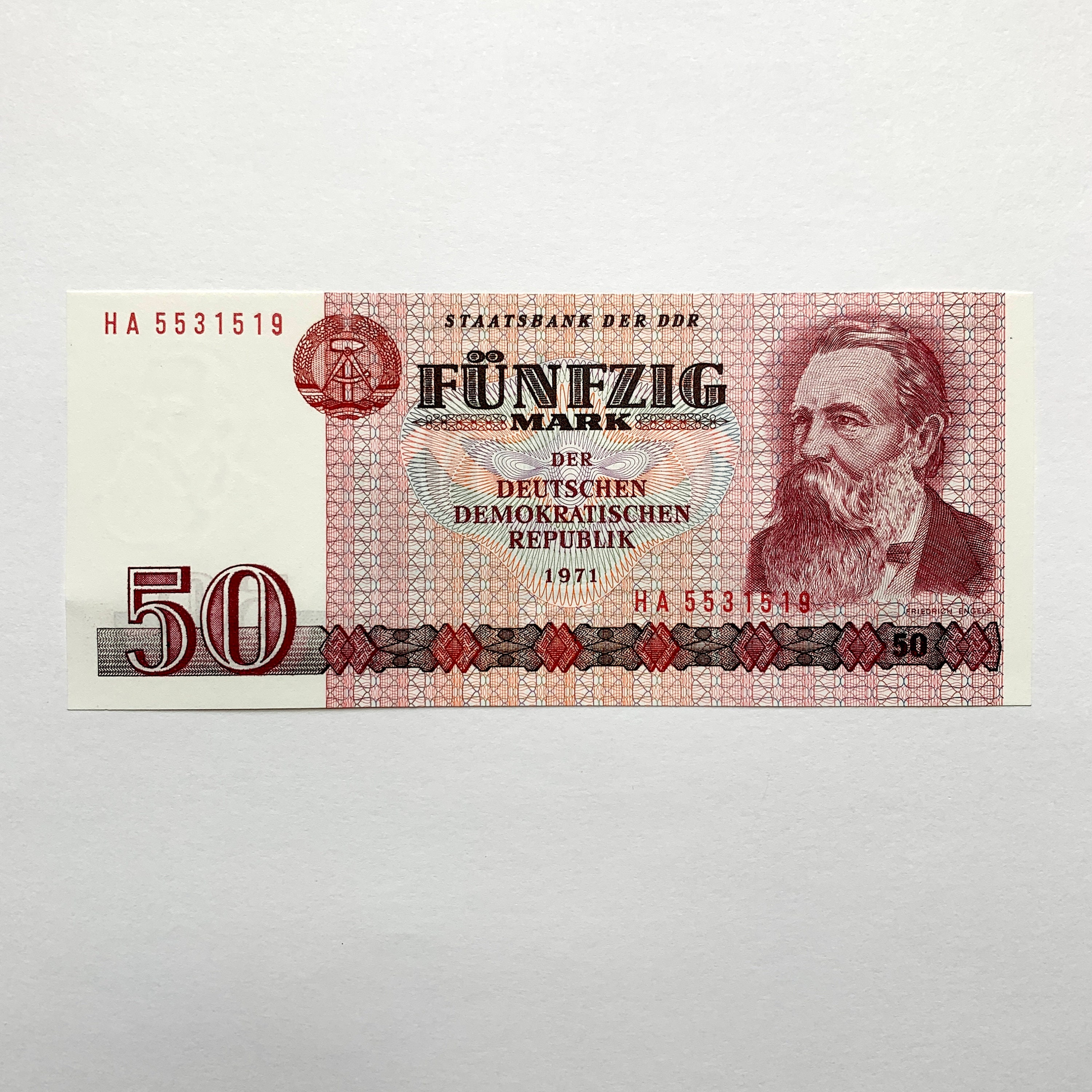 1971 East German 50 Mark Banknote. East German Currency. Etsy
