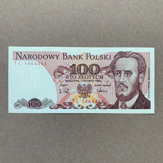 Ensemble de billets de banque polonais de 100 Zlotych années 1980