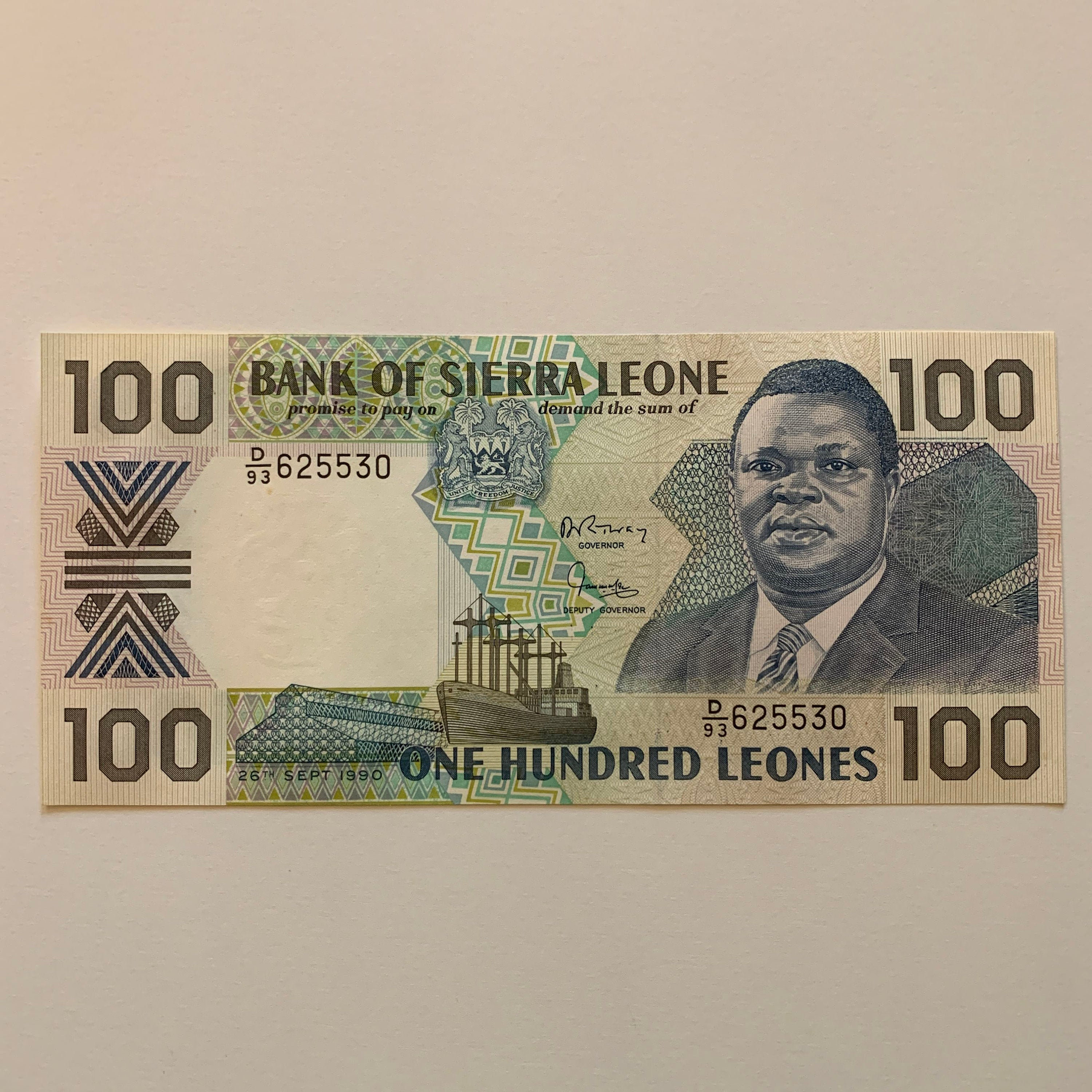 Very Beautiful 1990 Sierra Leone Leones Banknote. Billetes - Etsy