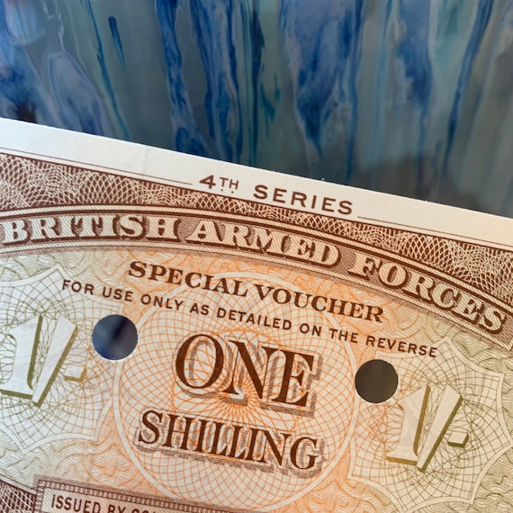 Canceled British Armed Forces 1962 One Shilling Banknote